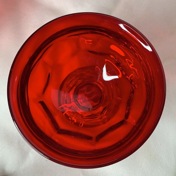 Set of 2 vintage Viking ruby red Georgian champagne / sherbet / dessert cups - Picture 5 of 7